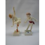 2 Royal Worcester figurines of Masquerade Boy 3359 & Red Shoes 3258