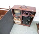 Specto 9.5mm Cased Projector with assorted Reels inc. Oliver Twist, Army marching on Rome etc.