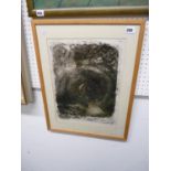 M C Hughes, framed and mounted print entitled Spiral I