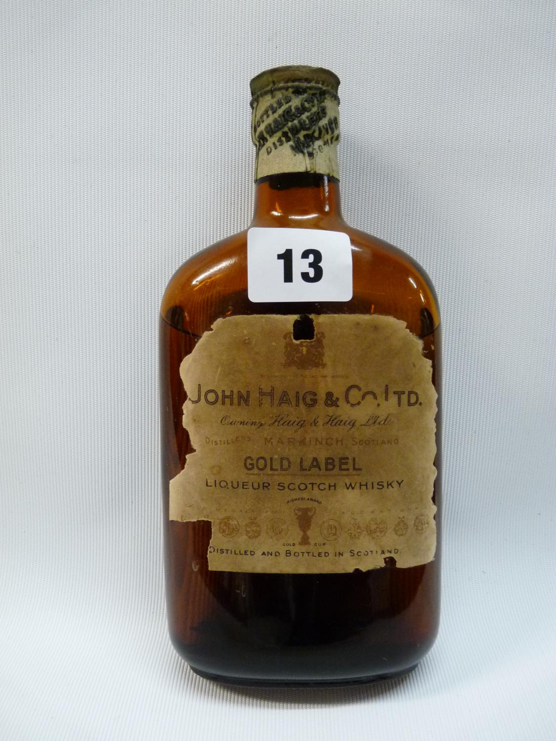 Bottle of Vintage John Haig & Co Ltd Gold Label Scotch Whisky Liqueur