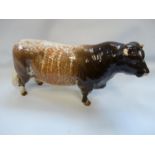 Beswick Lord Oxford 74th Bull with stamp to underside