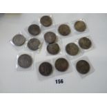 Collection of 14 19thC and later Silver Coins