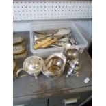 Collection of Silver plated tableware and assorted Flatware