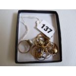 Collection of assorted 9ct Gold jewellery inc. Rings 17g total weight