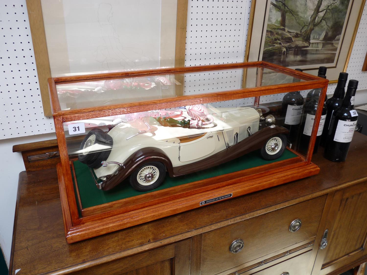 Show cased Pocher 1/8th Scale Mercedes Benz 540K 'The True Roadster'