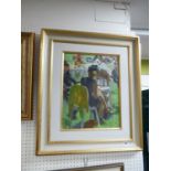 Mark Rowbotham Oil on canvas 'Lady In Black' 34cm x 44cm framed