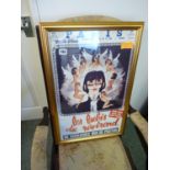 1970s French Theatre Poster 'Les brebis du révérend' framed