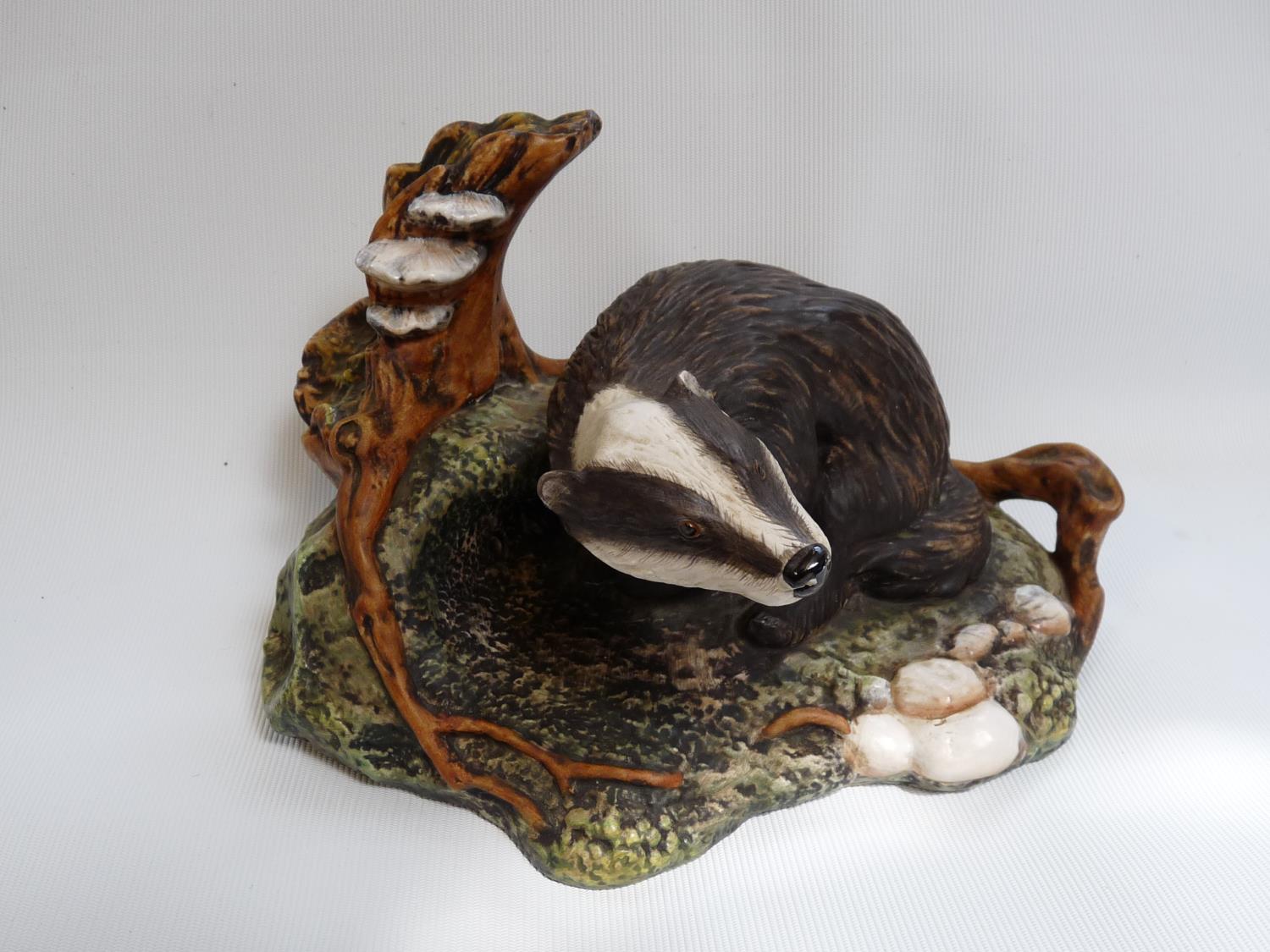 Royal Doulton The Wildlife Collection DA 8 Badger modelled by Amanda Hughes dated 1989, 9cm in
