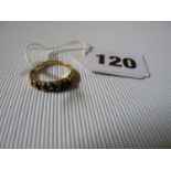 Ladies 18ct Gold Sapphire & Diamond set ring 2.7g total weight
