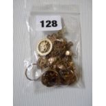 Collection of assorted 9ct Gold and other Jewellery inc. Charm bracelet, rings etc 42g total weight