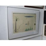 Jane Poulton framed limited edition print 161 of 400 dated 1990