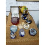 Collection of assorted Caithness Glass paperweights and other Art Glass ware