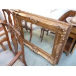 Very Large Gilt Framed Gesso Mirror with bevel edge