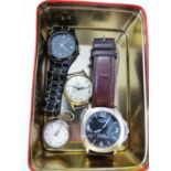 Favre Leuba Gold cased gents watch, Rotary Elite watch with strap, Ladies Silver cased pocket