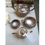 Robert Henner & Raymond Henner fro Jones & Co of Paris Silver plated bachelors teapot and a 3