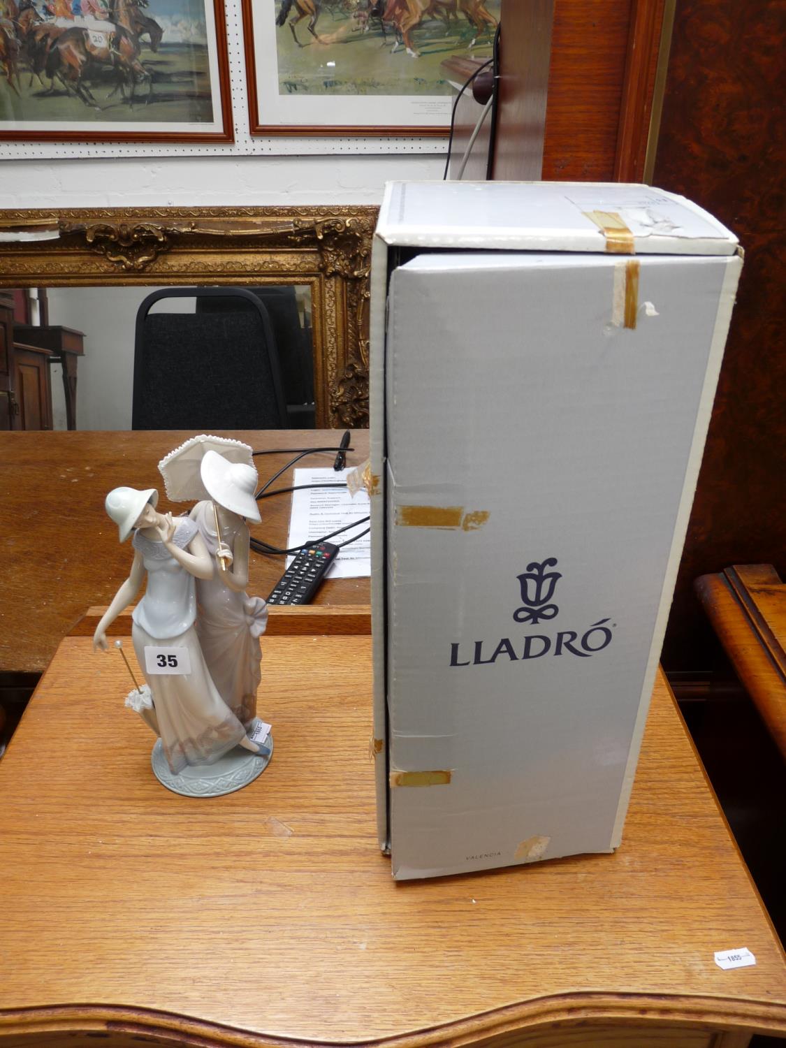 Boxed Lladro figurine entitled 'Charming Duet' 27cm in Height.