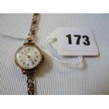 Ladies Regency 17 Jewel 9ct Gold wristwatch