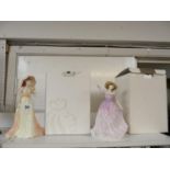 2 Boxed figurines of Coalport Vicky from the Ladies of Fashion Collection and Royal Doulton Beth