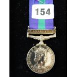 Elizabeth II Service Medal for 22702463 CFN J F Lusiginani REME with Canal Zone Bar