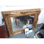 Large Gilt Framed bevel edge mirror of ornate design