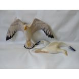 Clarice Cliff wall pocket in the form of a Seagull and a Beswick wall Seagull marked 658