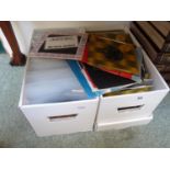 2 Boxes of assorted Singles in sleeves and covers inc. Elton John, Mungo Jerry etc