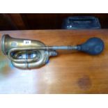 1920s Desmo Brass Car Horn . 47cm in Length.