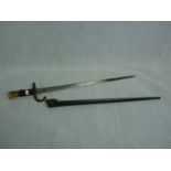 1878 Sword Bayonet in Scabbard engraved St Etienne