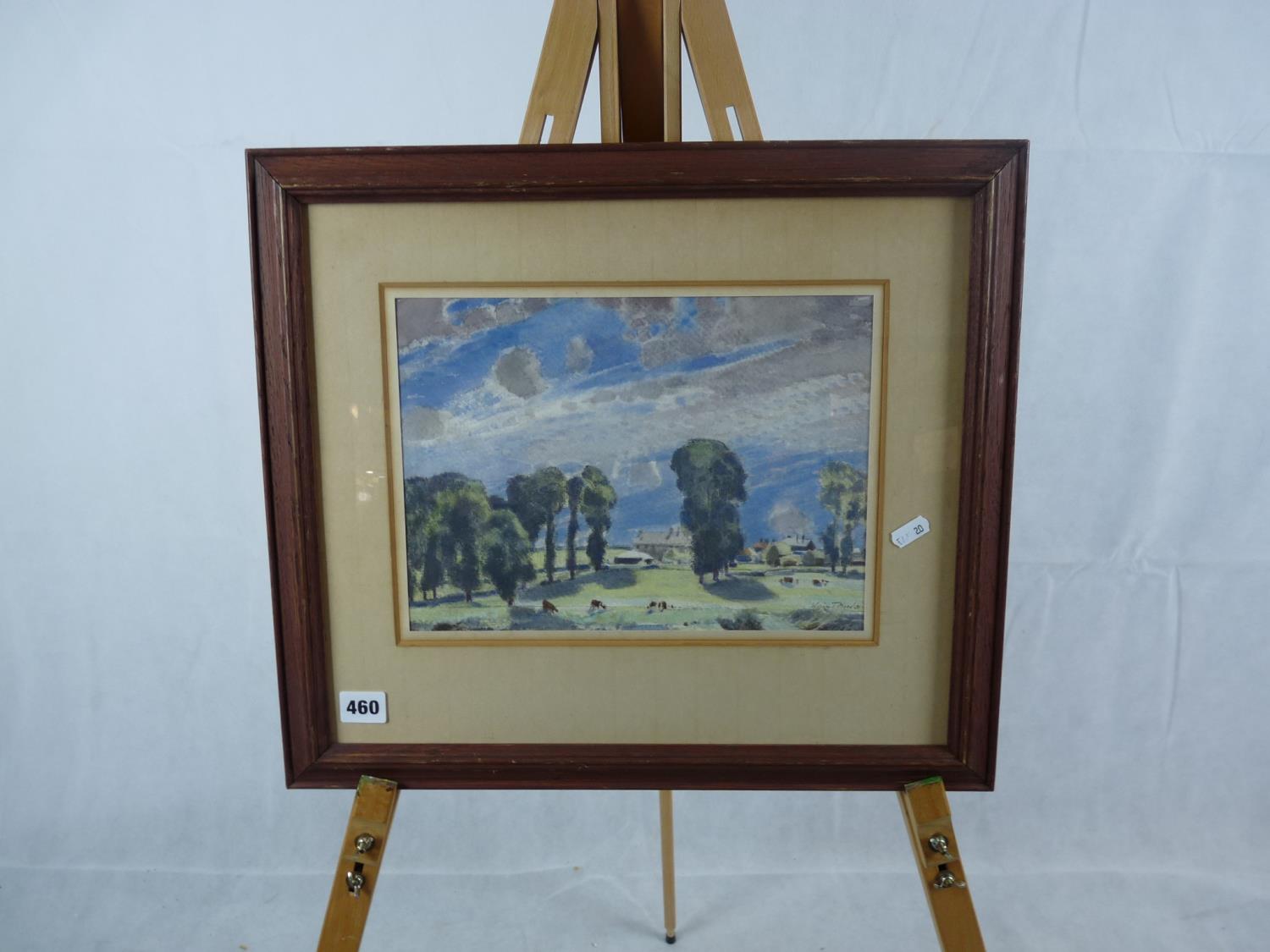 William T Wood 1877 -1958 RAC, Watercolour of a countryside scene signed to bottom right. 30 x 21cm