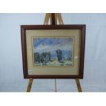 William T Wood 1877 -1958 RAC, Watercolour of a countryside scene signed to bottom right. 30 x 21cm