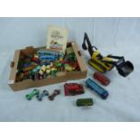 Collection of assorted Playworn Dinky and other Vehicles inc. Foden Tanker, Fire Engine, Car