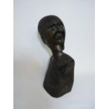 Large Angolan Hardwood African Carved Bust of a Man