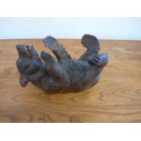 Early 20thC Black Forest Carved Brown Bear Bowl Base