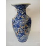 Large 19thC Chinese Polychrome vase with bird and floral decoration, 48cm in Height