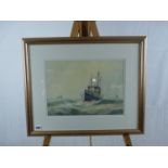 Paul Stafford, Watercolour of Fishing Boats, Signed to bottom right. 36 x 26cm