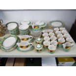 Large Royal Doulton Japora pattern dinner service comprising of Tureens, Plates, Breakfast bowls etc