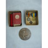 WW1 2 Medal group for Private Sidney Corney 216331 with Death Plaque & Canadian Silver Memorial