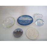 Collection of assorted Scandinavian glassware and ceramics inc. Royal Copenhagen Parian plate, The