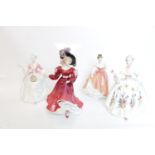 4 Royal Doulton Figurines inc. Diana HN 3266, Patricia HN 3365, Fair Lady HN 2835 & Diana HN 2468 (3