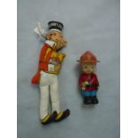 Sunny Jim Wheat Flakes advertising figure and a Vintage Bounty squeeze Toy