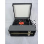 Vintage Grey cased Fidelity Portable Record Player