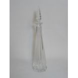 Good Quality Boxed Baccarat Glass Decanter with pointed stopper. 42cm in Height.