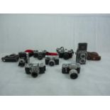 Collection of assorted Cameras inc. Pentax, Minolta, Zenit, Oplenflex etc