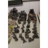 Large collection of Myth and Magic Pewter Figures inc. 'The Flying Dragon', 'The Sentinels at the