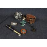 Rasonne of German Chrome cycle lamp, 20thC Pocket Telescope and assorted bygones