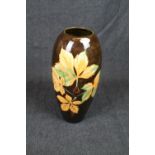 Very Large Moorcroft Chestnut Leaves Tall Vase Limited edition of 19 of 50, impressed mark and