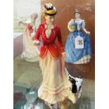 Three Royal Doulton figures Helen, Sarah, and Caroline.