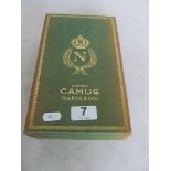 A limited edition Camus Napoleon in Limoges green flask with reserve of Napoleon No. 0608 in