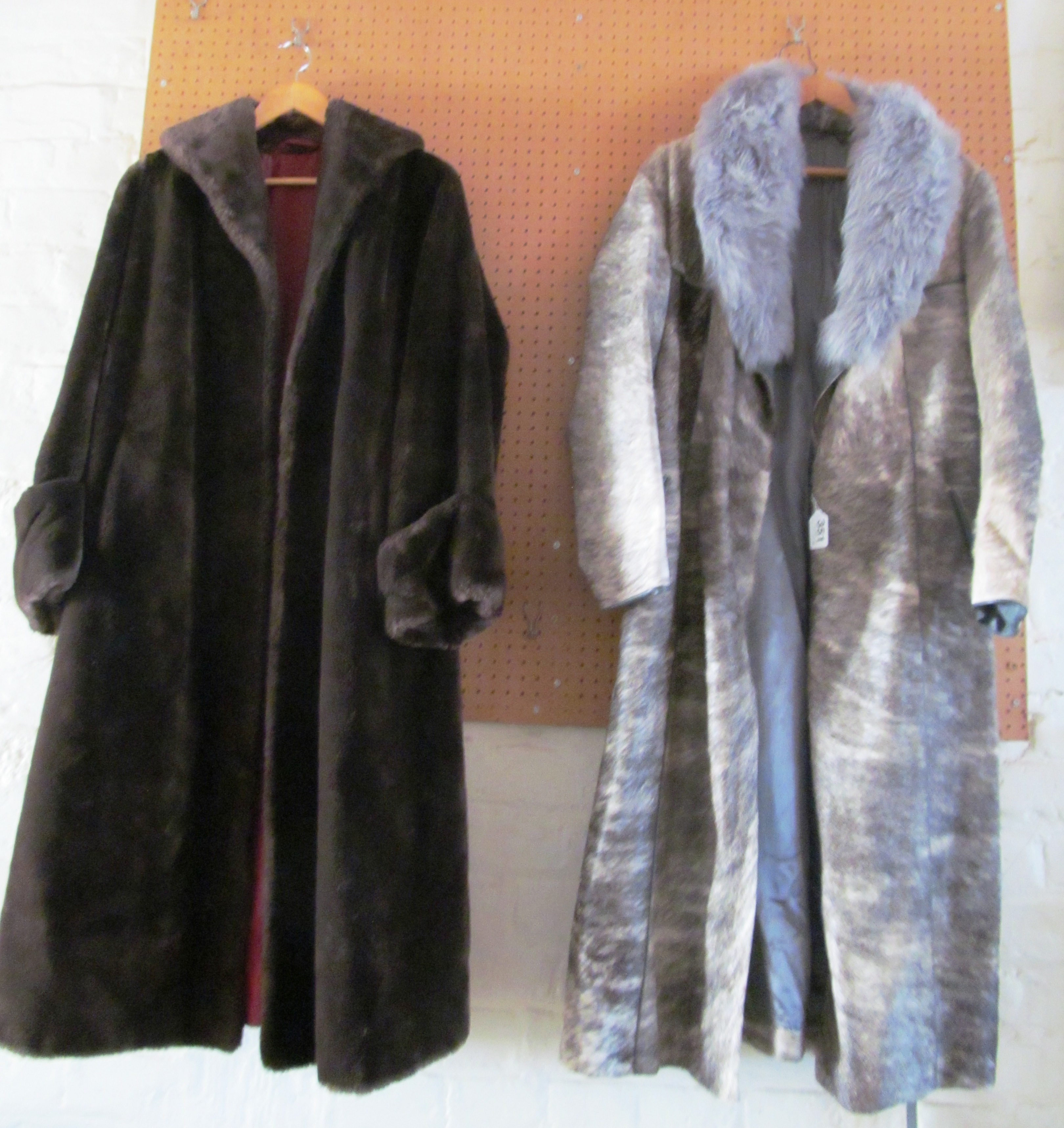 A fur coat and hide coat