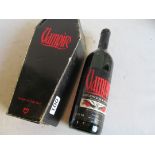 A bottle of Vampire wine boxed in coffin.